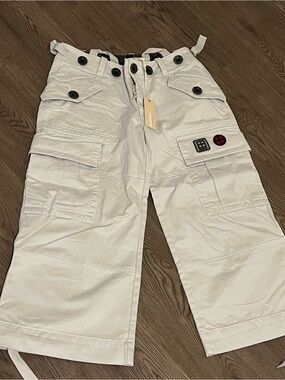Diesel Cream Cargo Wide-Leg Kids Pants
